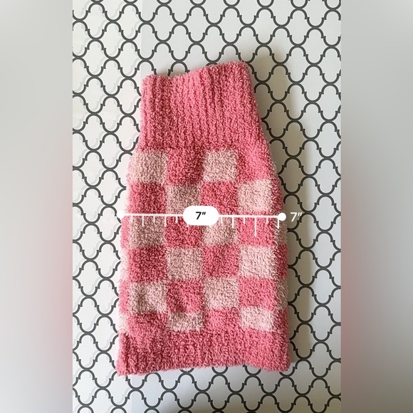 Other - Pink dog Checkered Knit Sweater